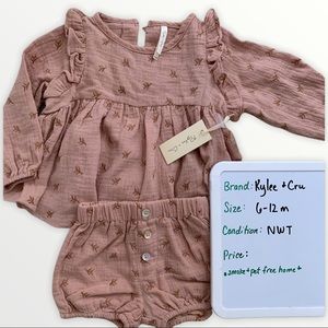 rylee + cru NWT baby girl dress and bloomer set